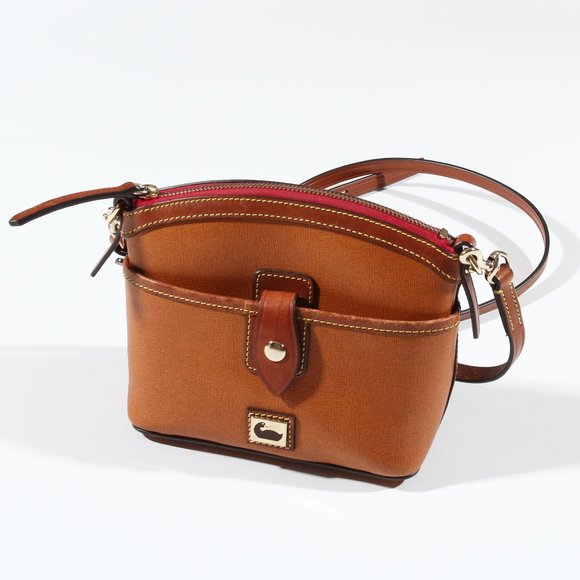 Dooney & Bourke Handbags - Dooney & Bourke Leather Domed Pocket Crossbody Purse